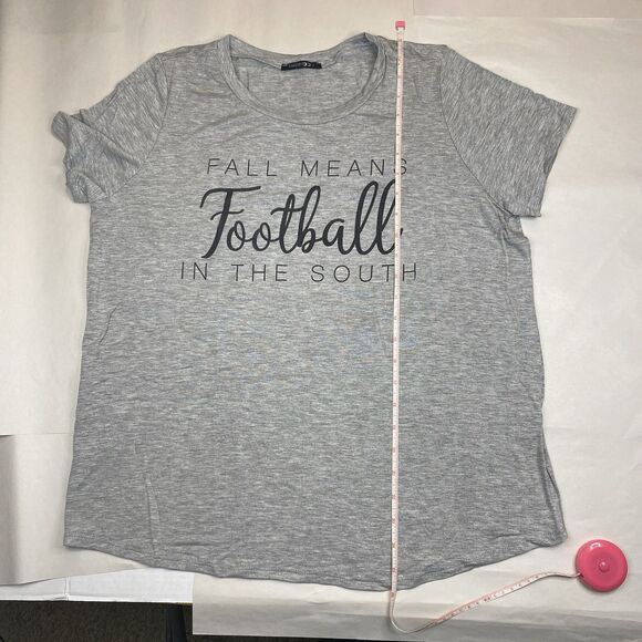 Fall Means Football in the South Short Sleeve Womens T-shirt size L - Picture 15 of 16